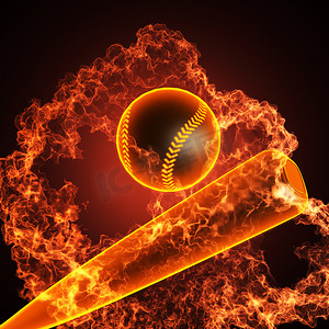 棒球在火