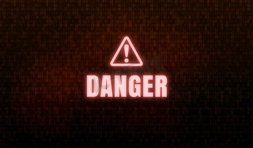 错误的标志摄影照片_PC 屏幕上的警告标志（计算机病毒、黑客攻击等）