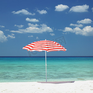 遮阳棚，Maria la Gorda 海滩，比那尔德里奥省，古巴