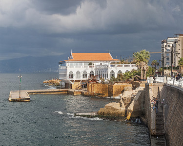 黎巴嫩摄影照片_黎巴嫩贝鲁特的海岸线