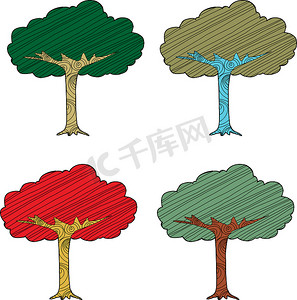 季节性抽象树