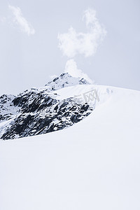 雅拉雪山摄影照片_喜马拉雅雪山山顶和岩石