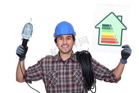 有房屋能效等级标志的电工