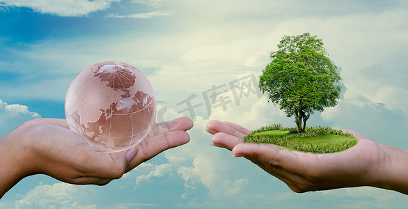 概念拯救世界拯救环境世界在天空的手中