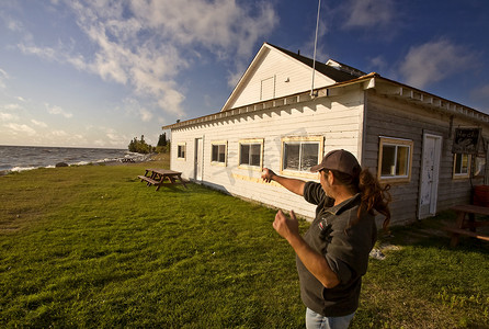 shack摄影照片_Fishing Shack Hecla Isand 马尼托巴湖 温尼伯