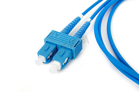 蓝色光纤双工 SC 连接器跳线