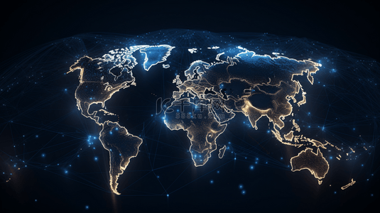 科技连线地图背景图片_科技地图全球化