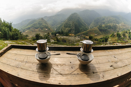 双咖啡越南风格。