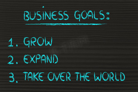 企业目标清单：成长、扩张、接管世界