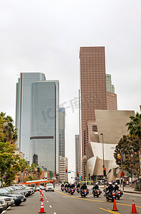 洛杉矶市中心和华特迪士尼音乐厅