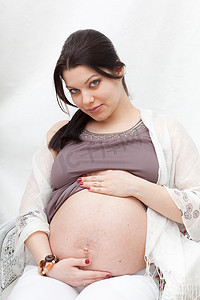 孕妇看大肚