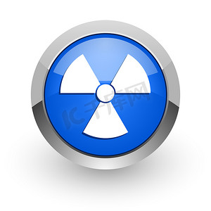 核危害摄影照片_辐射蓝色光泽 web 图标