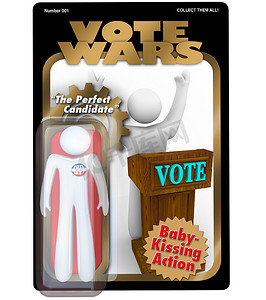 竞选活动中的政治候选人行动图投票