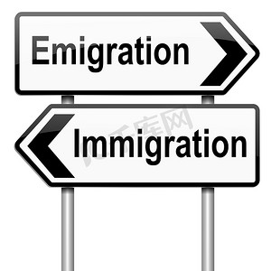 移民符文摄影照片_移民或移民。