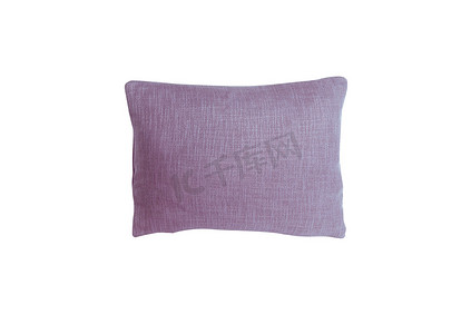 孤立在白色的紫色枕头