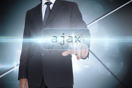 Ajax 反对带有线条的未来派屏幕