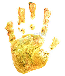 黄色印花婴儿手掌