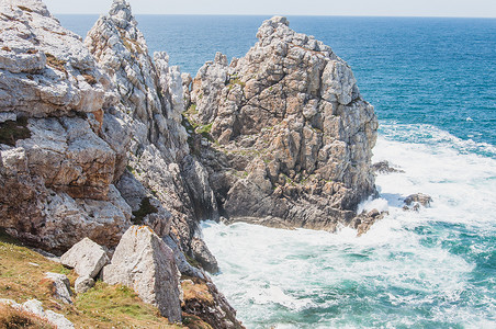 浮夸的摄影照片_Pointe de Pen-hir 位于 Camaret-sur-mer 的 Crozon 半岛