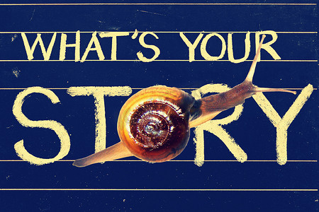 黑板上的蜗牛写着你的故事是什么问题