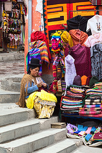 玻利维亚拉巴斯街头小贩