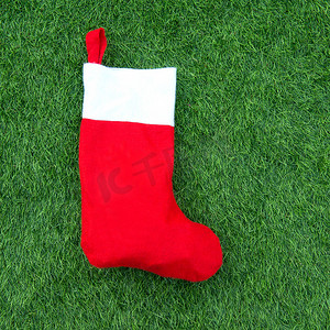 绿草地上的圣诞袜