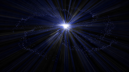 蓝色星体摄影照片_银河发光星的蓝色空间