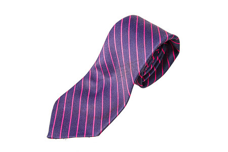 蓝色和粉色条纹商务领带