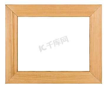 木制画框摄影照片_木制画框，白色背景，带剪裁路径