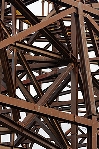钢结构背景摄影照片_钢结构框架