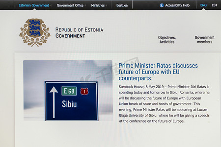 网页金融摄影照片_爱沙尼亚政府网页