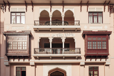 阿塞拜疆建筑摄影照片_阿塞拜疆巴库的建筑