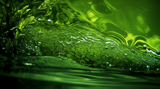 水中有绿水
