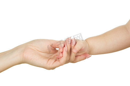 牵着妈妈的手摄影照片_宝宝的手牵着妈妈的手