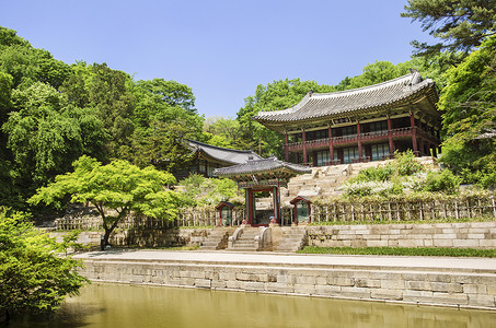 宫殿花园建筑首尔韩国