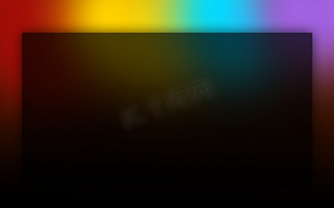 酒吧乐队摄影照片_黑色背景上的抽象彩虹色
