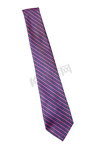 蓝色和粉色条纹商务领带