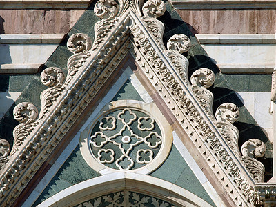 商场外观摄影照片_佛罗伦萨 - 大教堂立面细节的影响