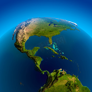 加勒比海、太平洋和大西洋