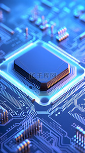科技蓝色电路背景图片_科技电子电路芯片