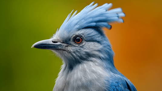特写摄影中的蓝色和灰色小鸟