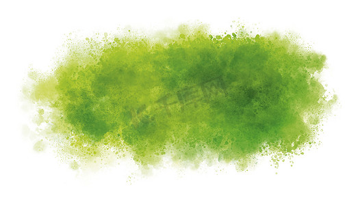 绿色水彩画笔纹理背景