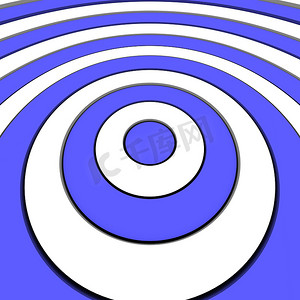 蓝色和白色圆环背景。