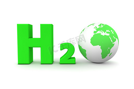 全球氧化氢 H2O - 绿色