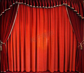 传统的红色剧院幕布