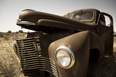 复兴号摄影照片_犹他州废弃的老爷车