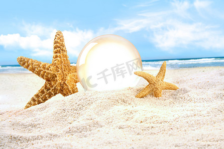水晶球与沙中的海星