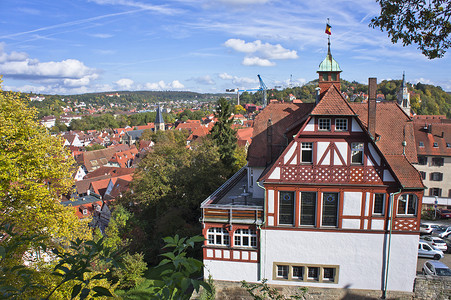 图宾根，从山上看旧城，德国