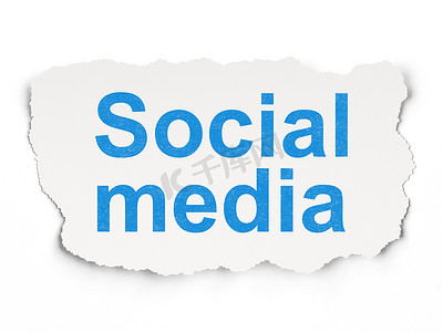 微社区图标摄影照片_社交网络概念： 纸张背景上的社交媒体