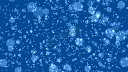 抽象散景背景，蓝色粒子