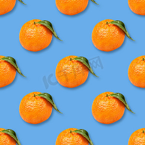 成熟橘子的无缝背景